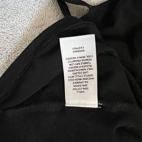 NWOT OPEN EDIT Women's Black V-Neck Cotton Blend Camisole (M) - Picture 7 of 8